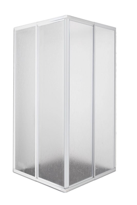 Sanotechnik - Eckduschkabine Acrylglas weiß 73-90x73-90x185cm