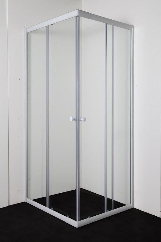 Sanotechnik - Eckeinstieg,weiß 78,5-90x190cm 5mm Glas