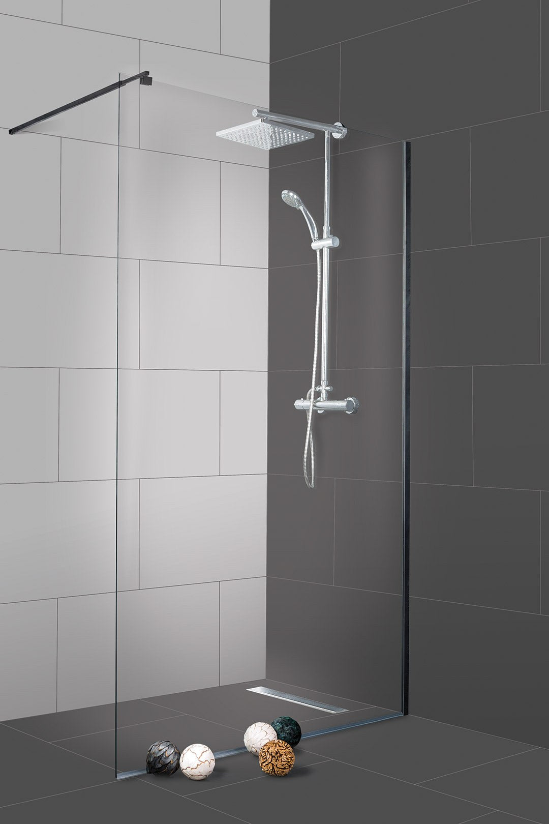 Sanotechnik - Duschtrennwand 98-99x195cm