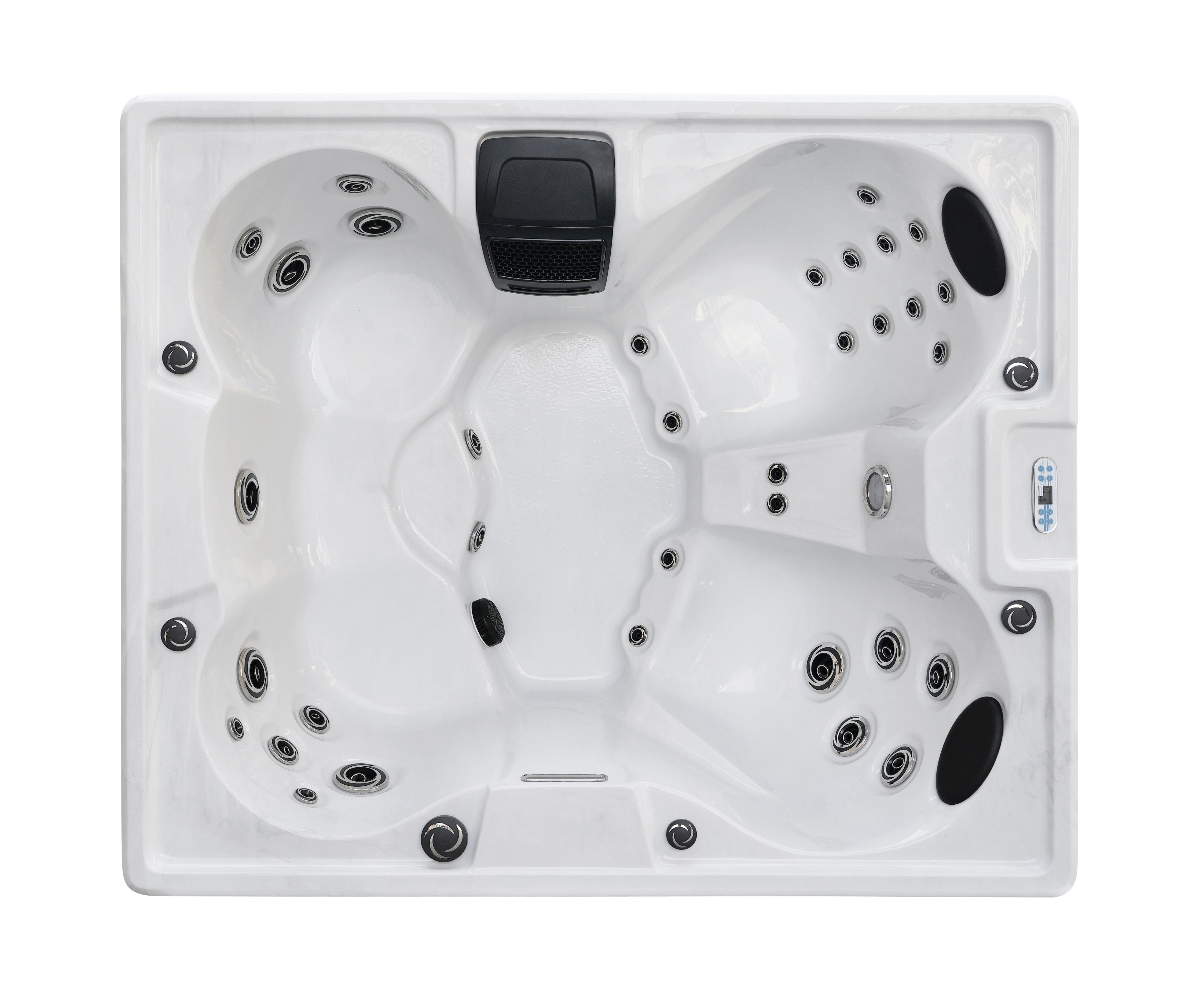 SANOTECHNIK I Outdoorwhirlpool Catania WHITE MARBLE inkl. Abdeckung