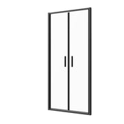 Sanotechnik - Salontür schwarz 100x200 6mm ESG Easy-Clean