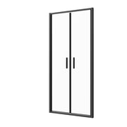 Sanotechnik - Salontür schwarz 90x200 6mm ESG Easy-Clean