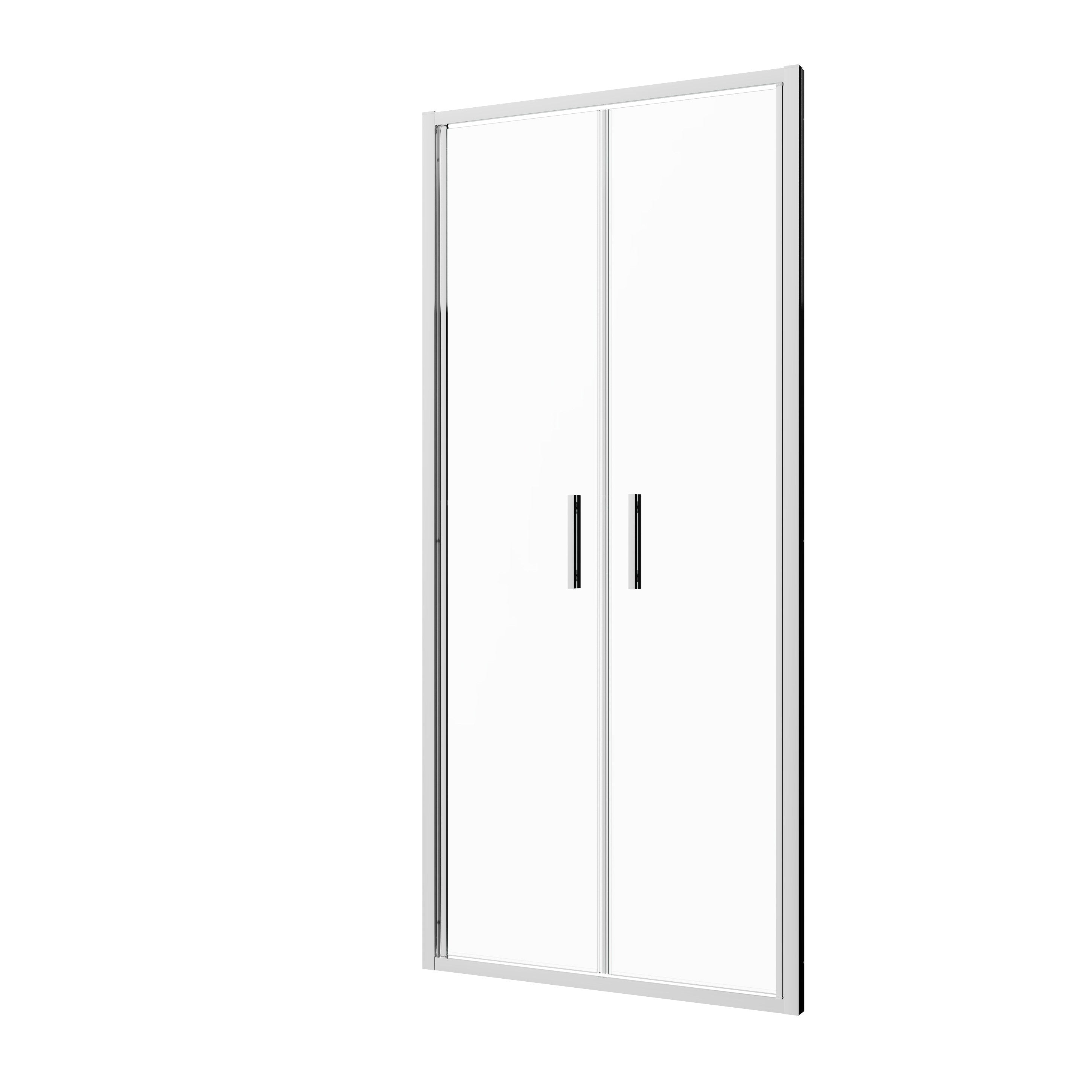 Sanotechnik - Salontür chrome 100x200 6mm ESG Easy-Clean