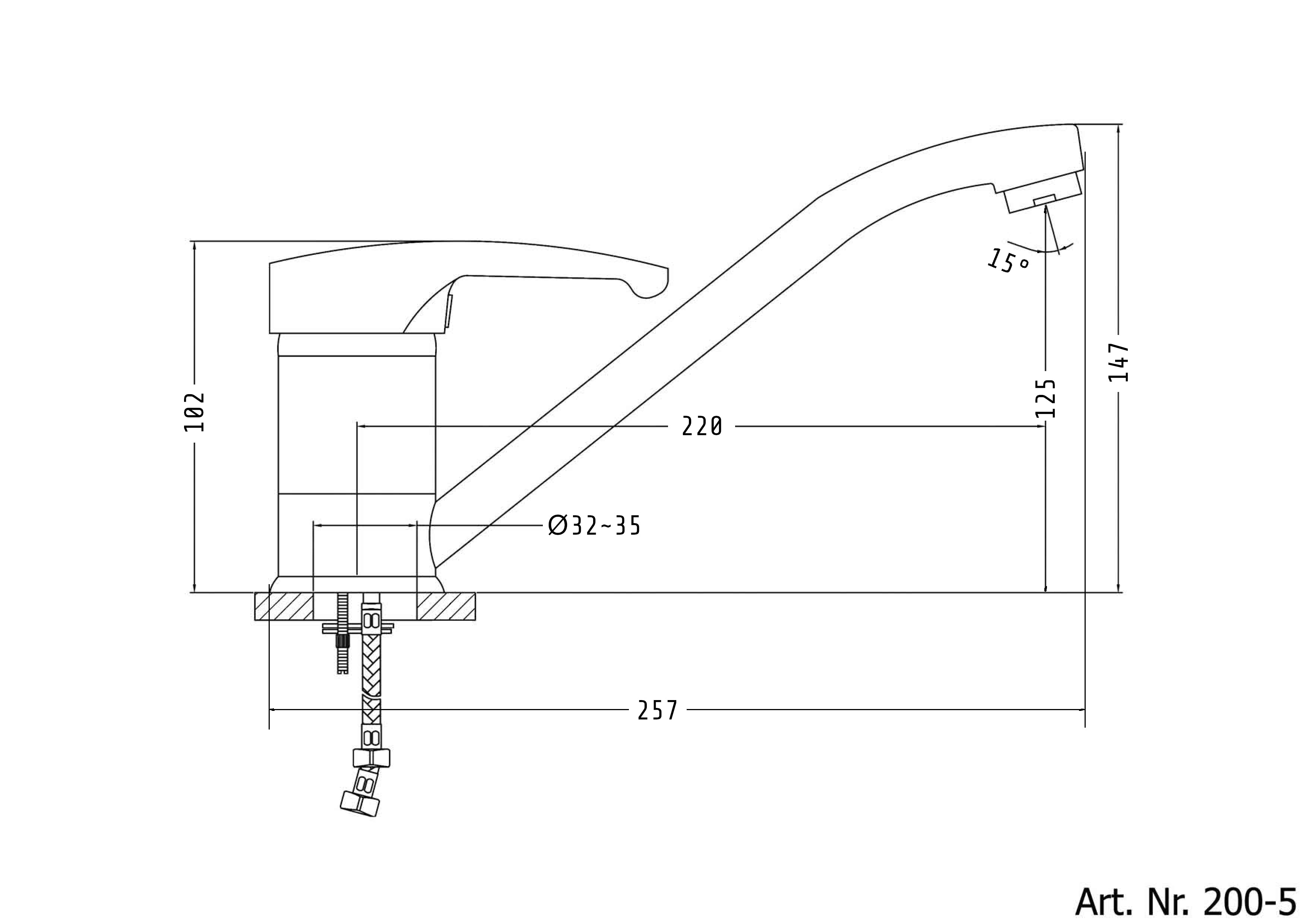 Sanotechnik SANOCOMO Spültisch Armatur Sanotechnik