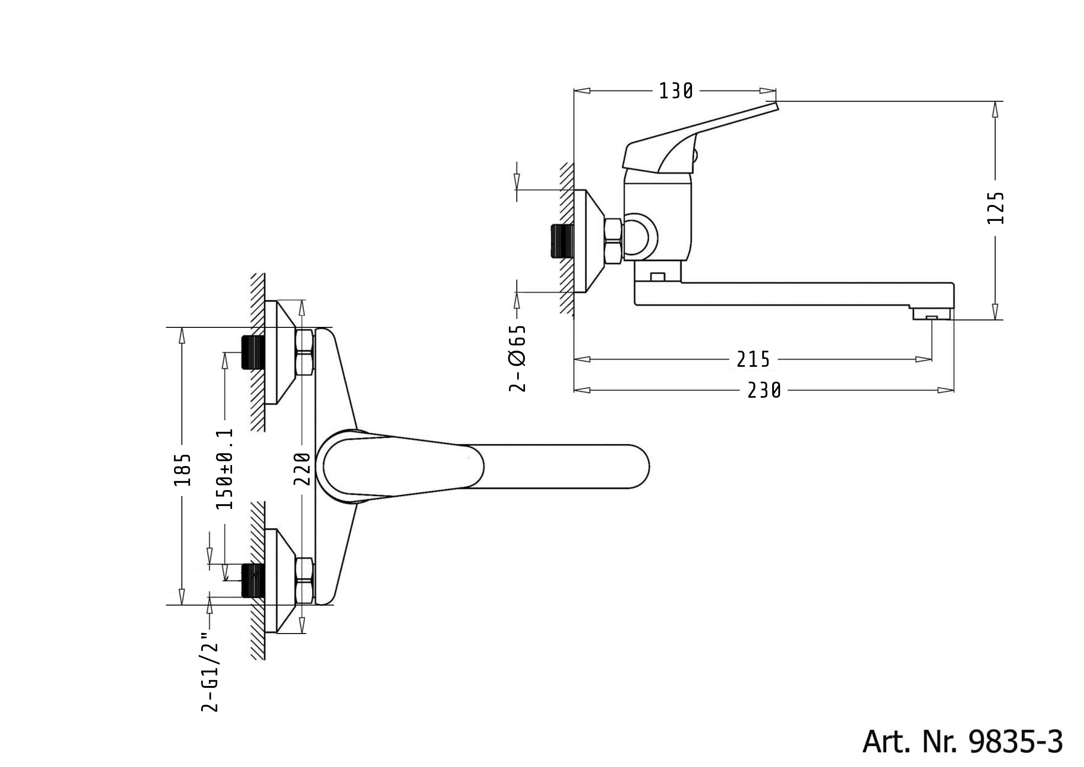 Sanotechnik SANOTOP Wand - Spültisch Armatur Sanotechnik