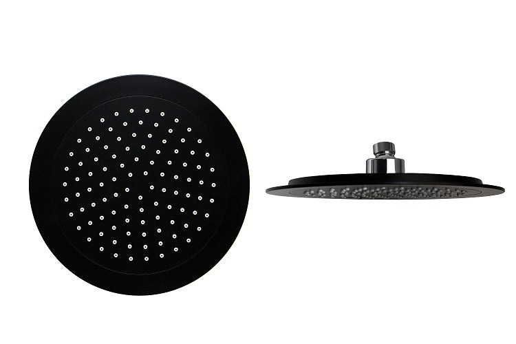 Sanotechnik Überkopfbrause in Mattschwarz