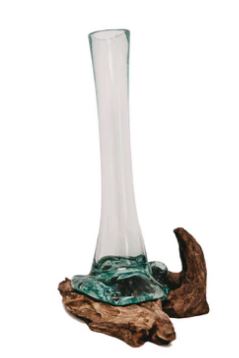 Teakwurzel Glasvasen