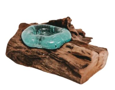 Teakwurzel Glasvasen