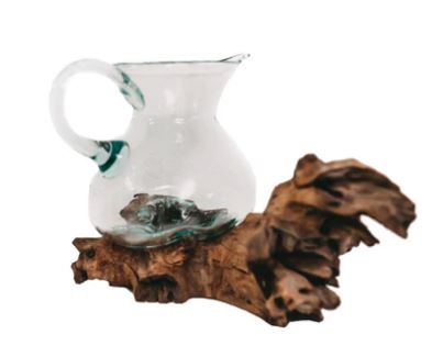 Teakwurzel Glasvasen