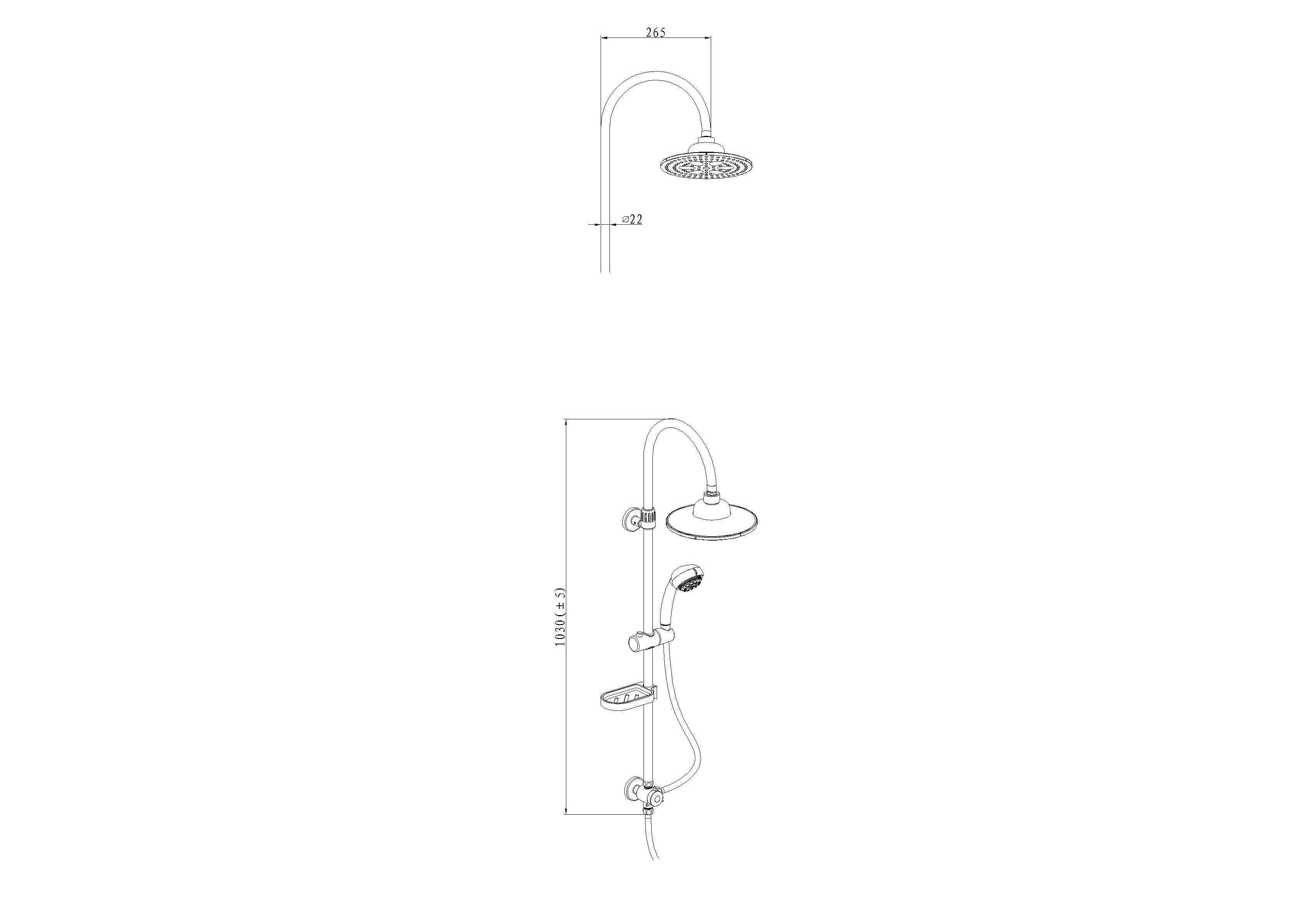 Sanotechnik LED Überkopfbrause Set Sanotechnik