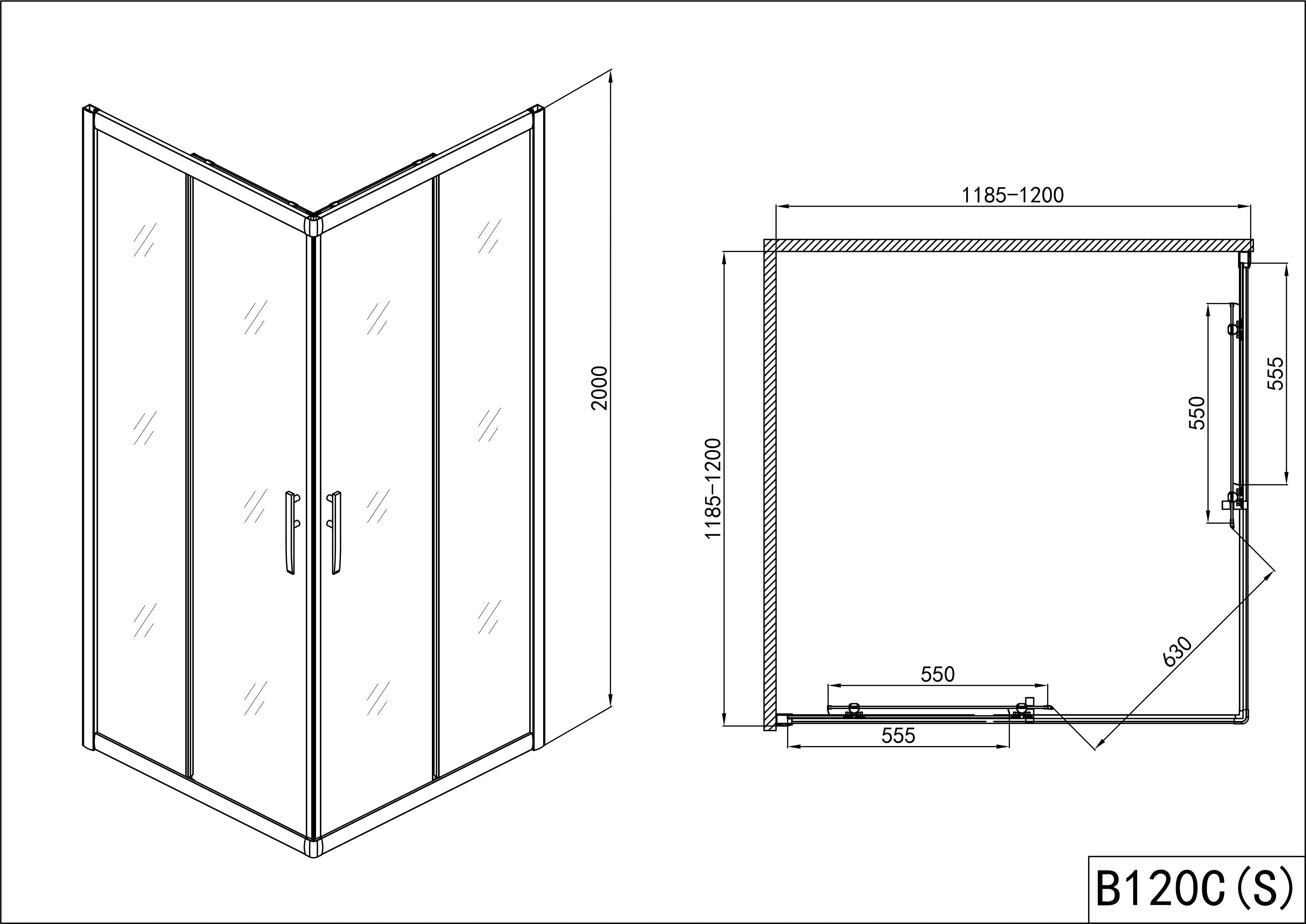 Sanotechnik PRO-LINE Eckduschkabine Schiebetür Sanotechnik
