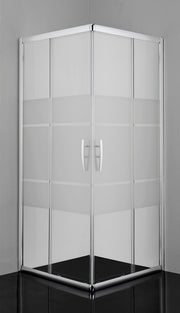 Sanotechnik PRO-LINE Eckduschkabine mit Streifendesign Sanotechnik