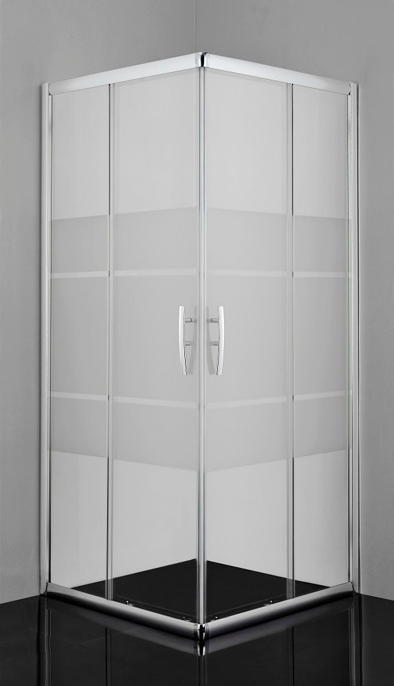 Sanotechnik PRO-LINE Eckduschkabine mit Streifendesign Sanotechnik