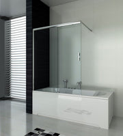 Sanotechnik Badewannenaufsatz mit Schiebetüre, Chrom Sanotechnik