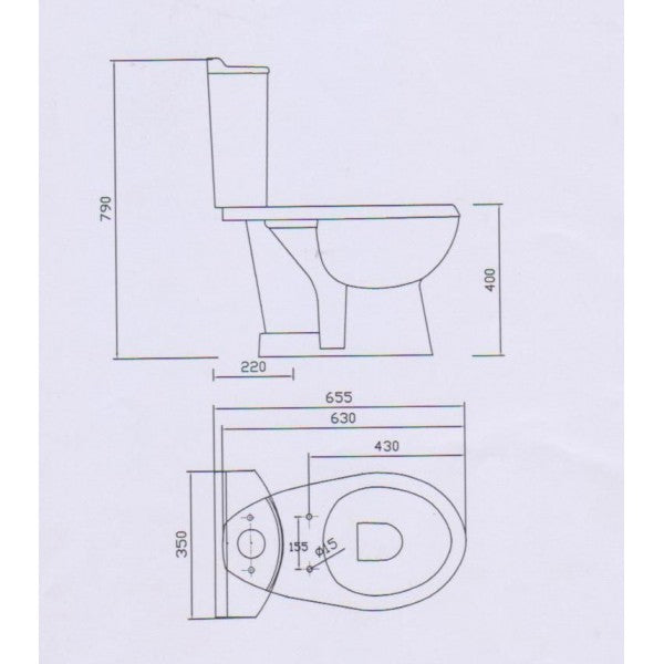 Sanotechnik Monoblock-WC inkl. WC-Sitz Sanotechnik