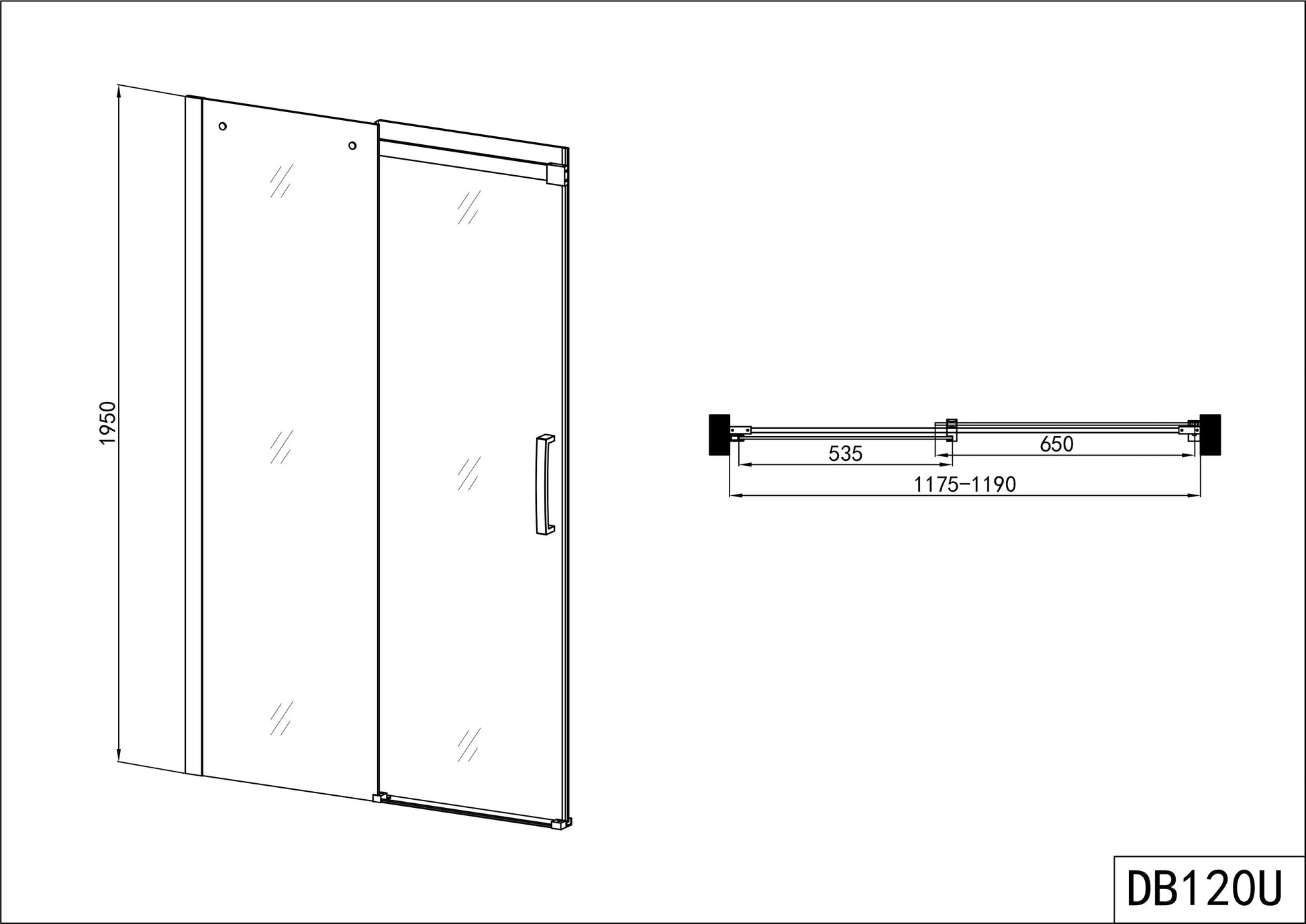 Sanotechnik ELEGANCE Schiebetür, Chrom Sanotechnik