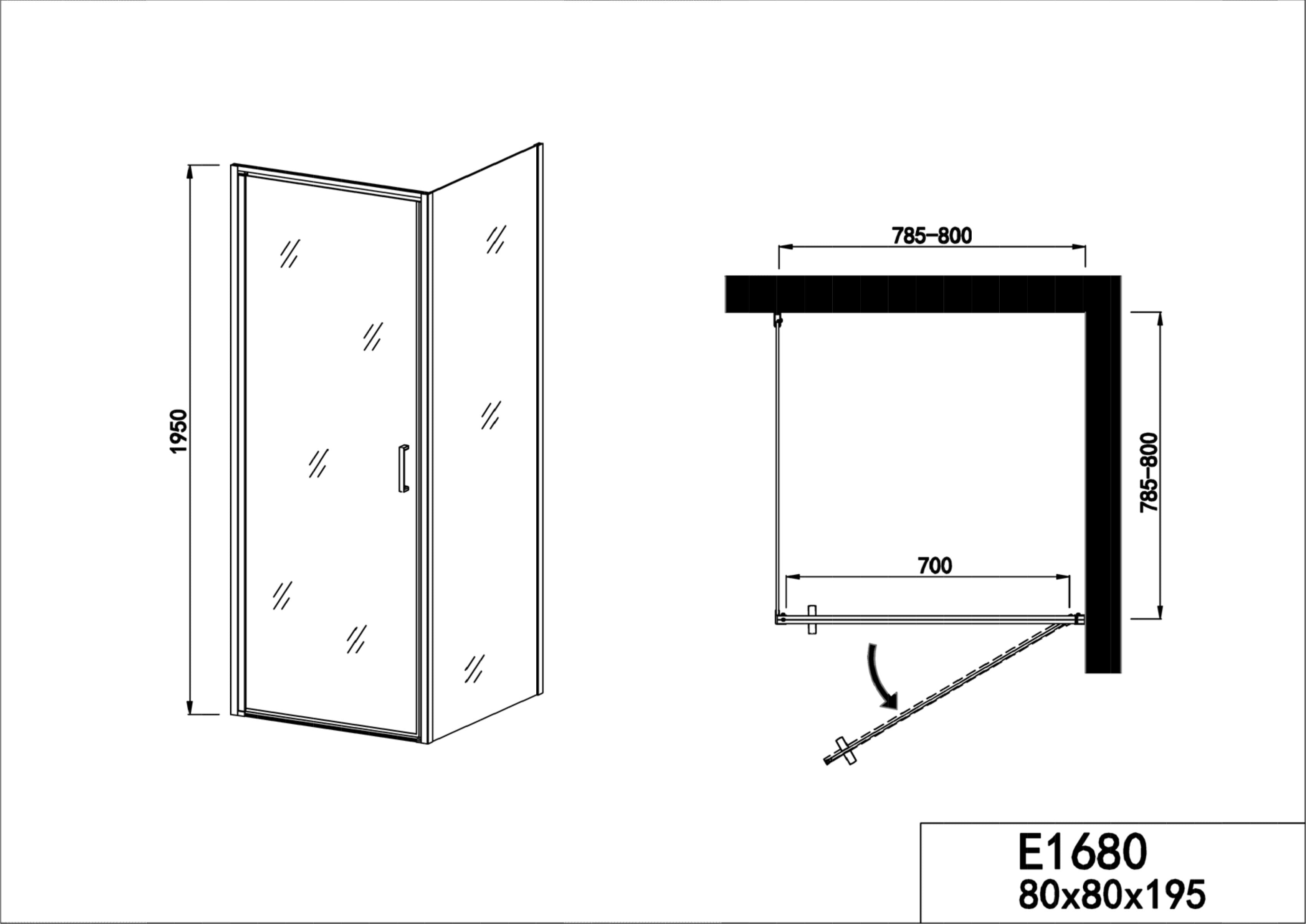 Sanotechnik ELITE CHROM Eckduschkabine 1 Sanotechnik