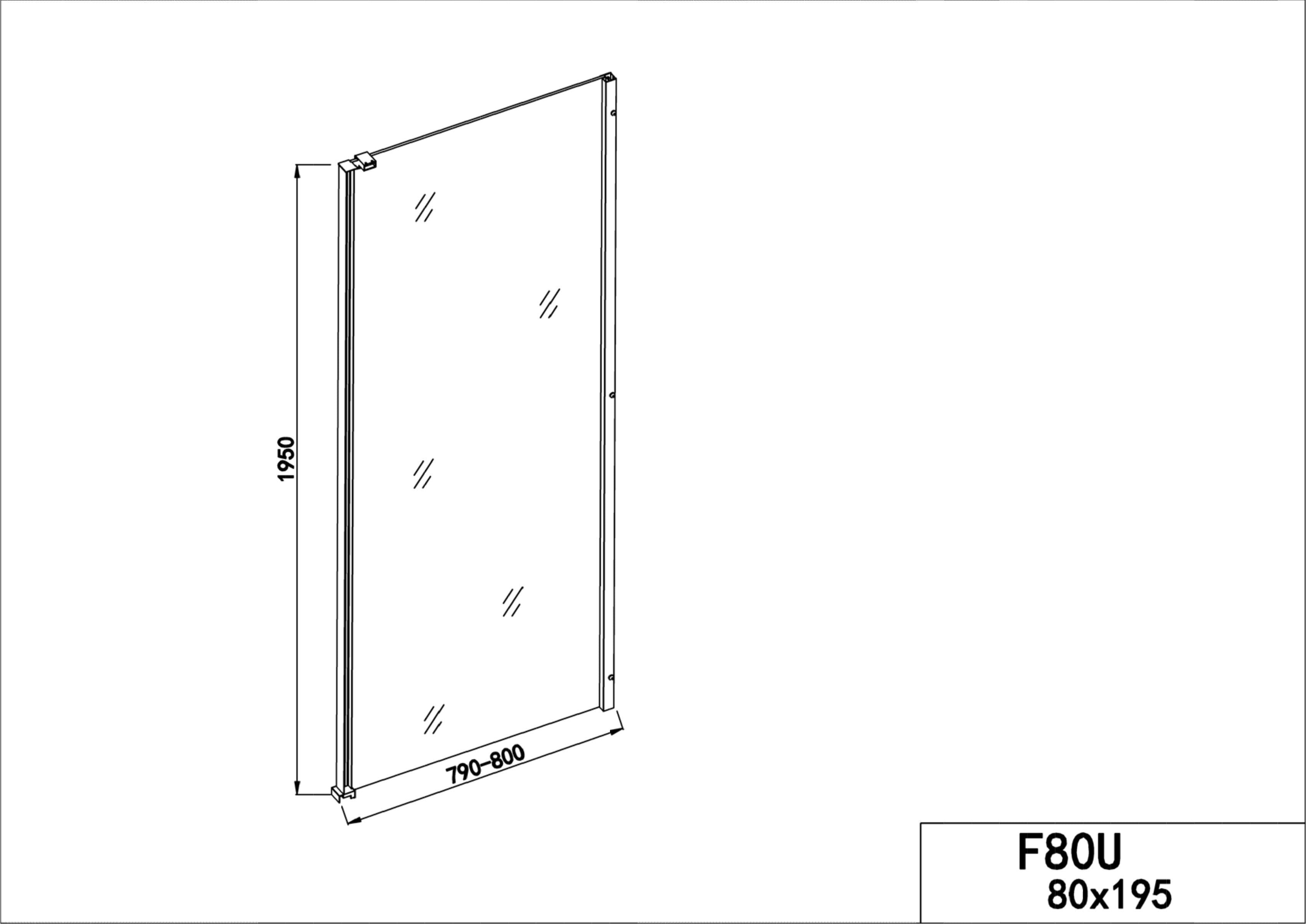 Sanotechnik ELITE CHROM Schiebetüre mit Fixglas Sanotechnik