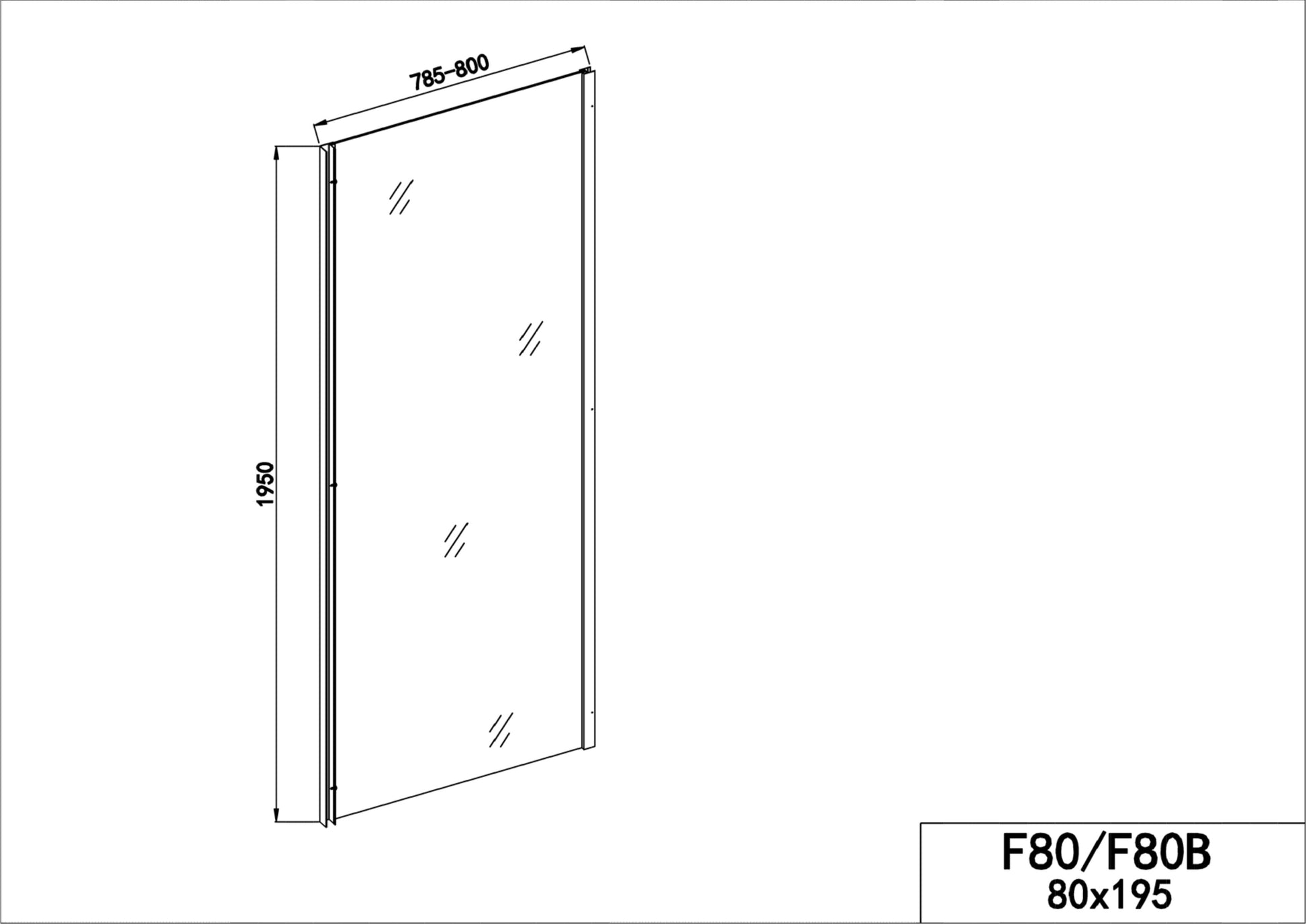 Sanotechnik ELITE CHROM Fixglas (passt zu ELITE Chrom FALTTÜR/SCHIEBETÜR/SCHWENKTÜR) Sanotechnik