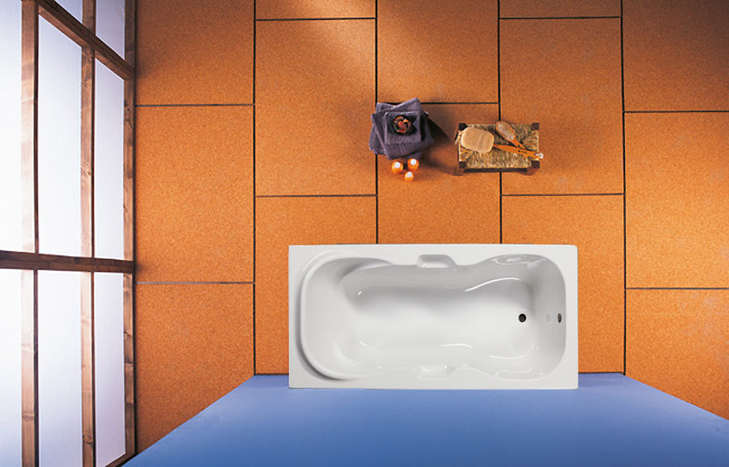 Sanotechnik FIJI Badewanne Sanotechnik, Füllmenge 130L, 170x75x42cm, Körperformwanne, Abfluss Rand