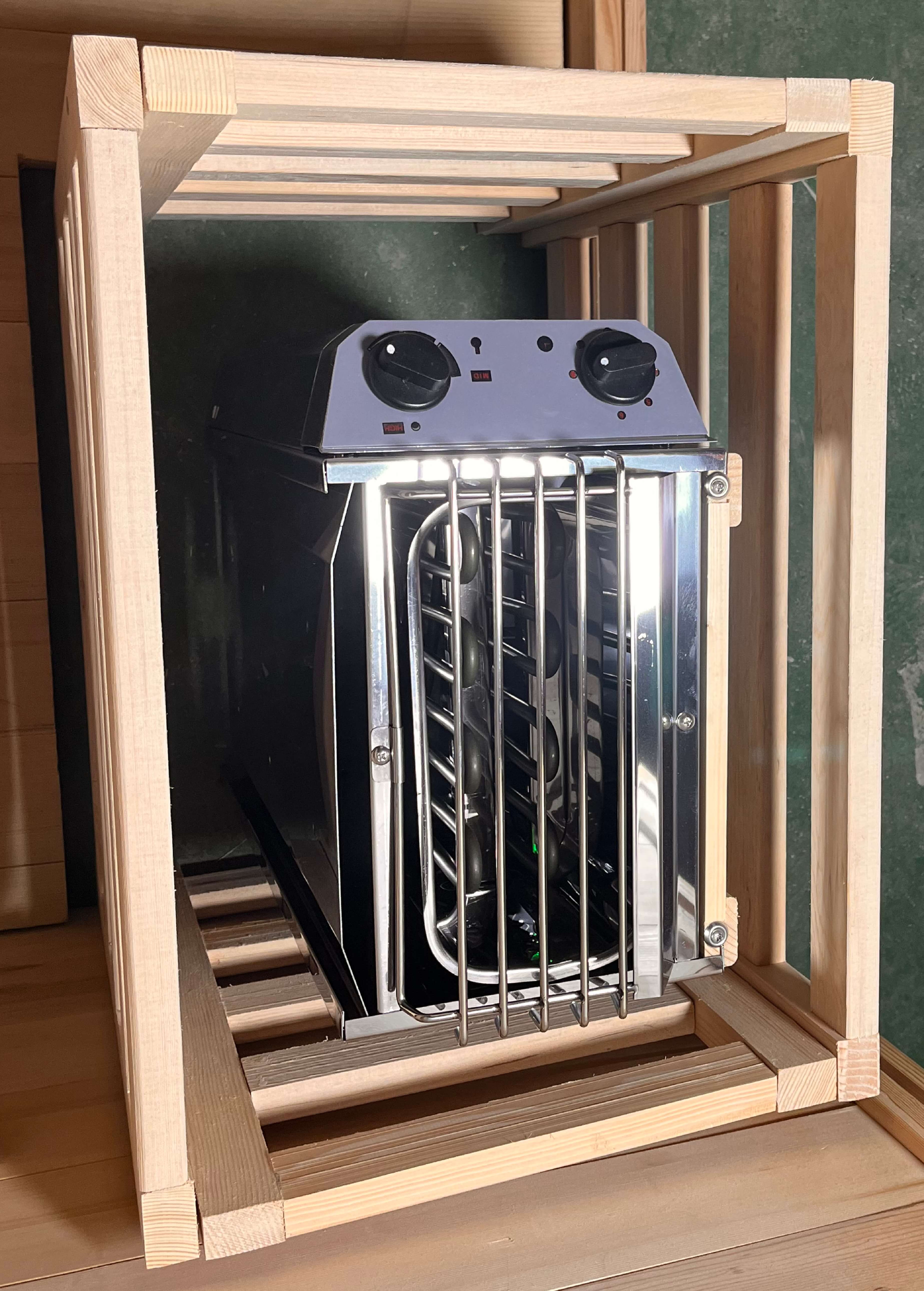 Infrarotkabine & Sauna TWINCOMBI - Ansicht der Ausstattung: Saunaofen