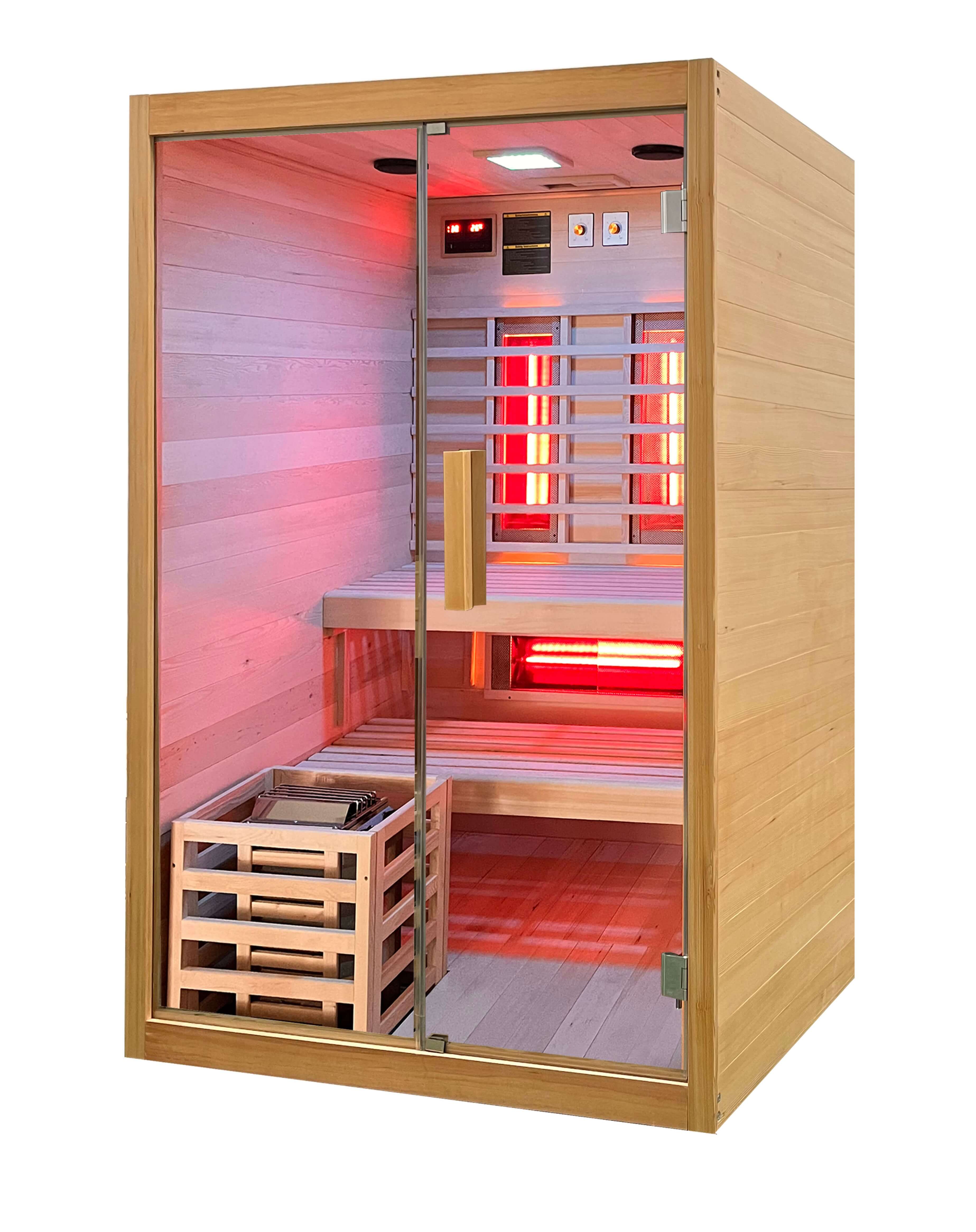 Infrarotkabine & Sauna TWINCOMBI - Frontansicht
