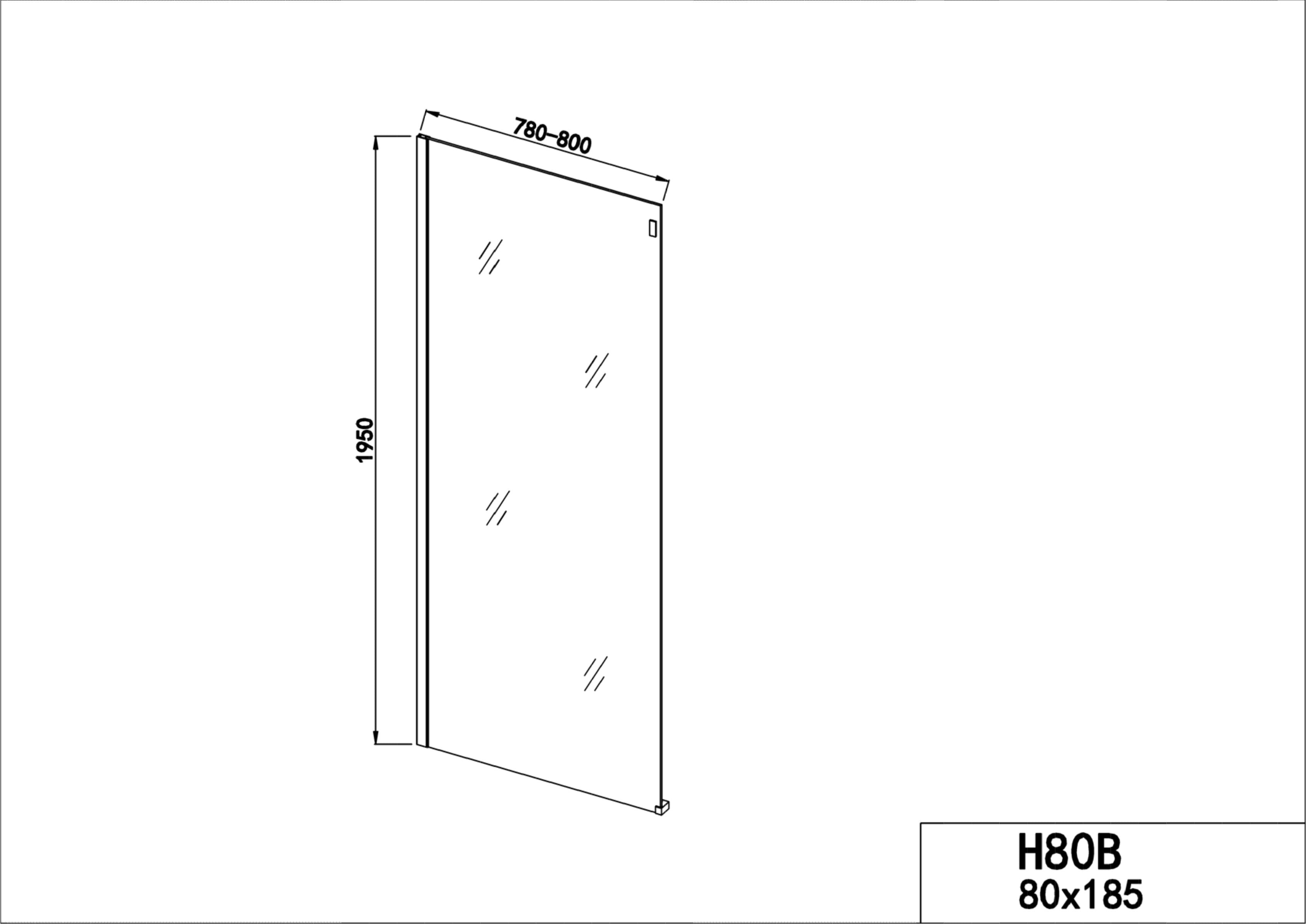 Sanotechnik ELITE BLACK Fixglas 4 (Schiebetür2) Sanotechnik