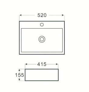 Sanotechnik Keramik Aufbauwachtisch Sanotechnik