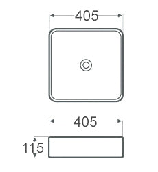 Sanotechnik Keramik Aufbauwaschtisch, Mattschwarz Sanotechnik