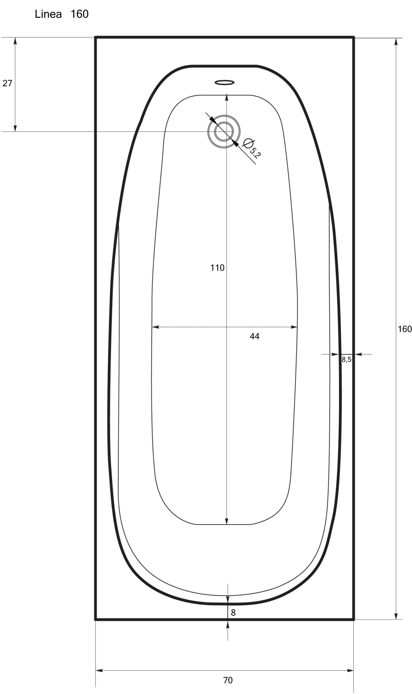 Sanotechnik LINEA Badewanne Sanotechnik