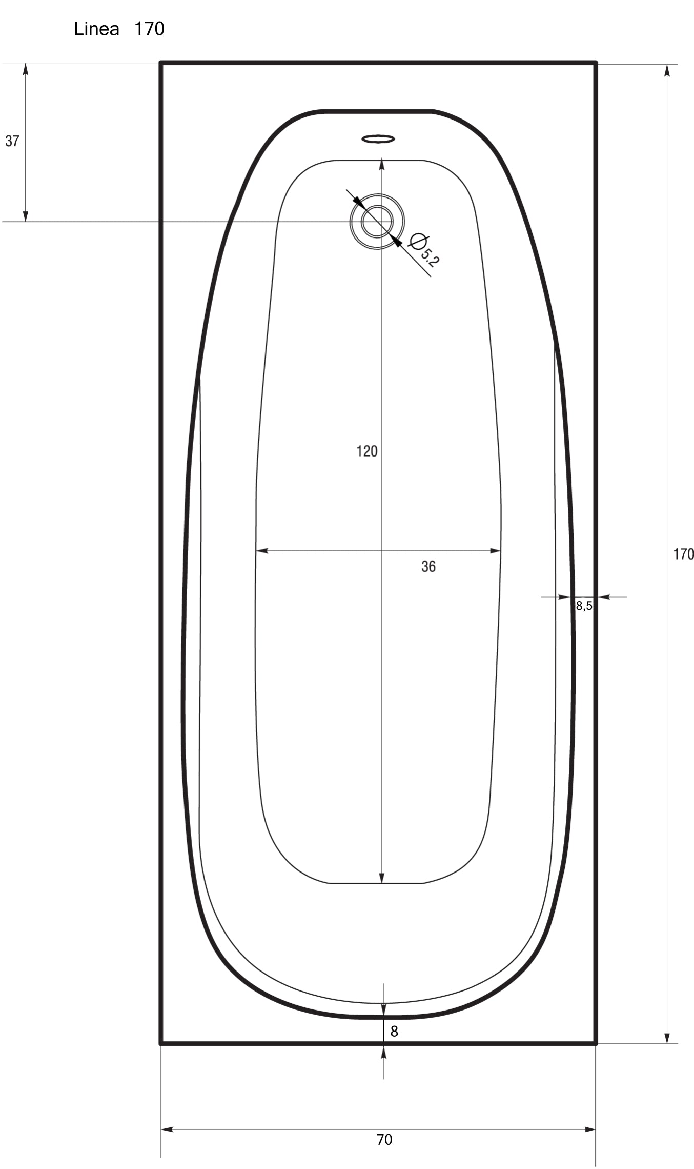 Sanotechnik LINEA Badewanne Sanotechnik