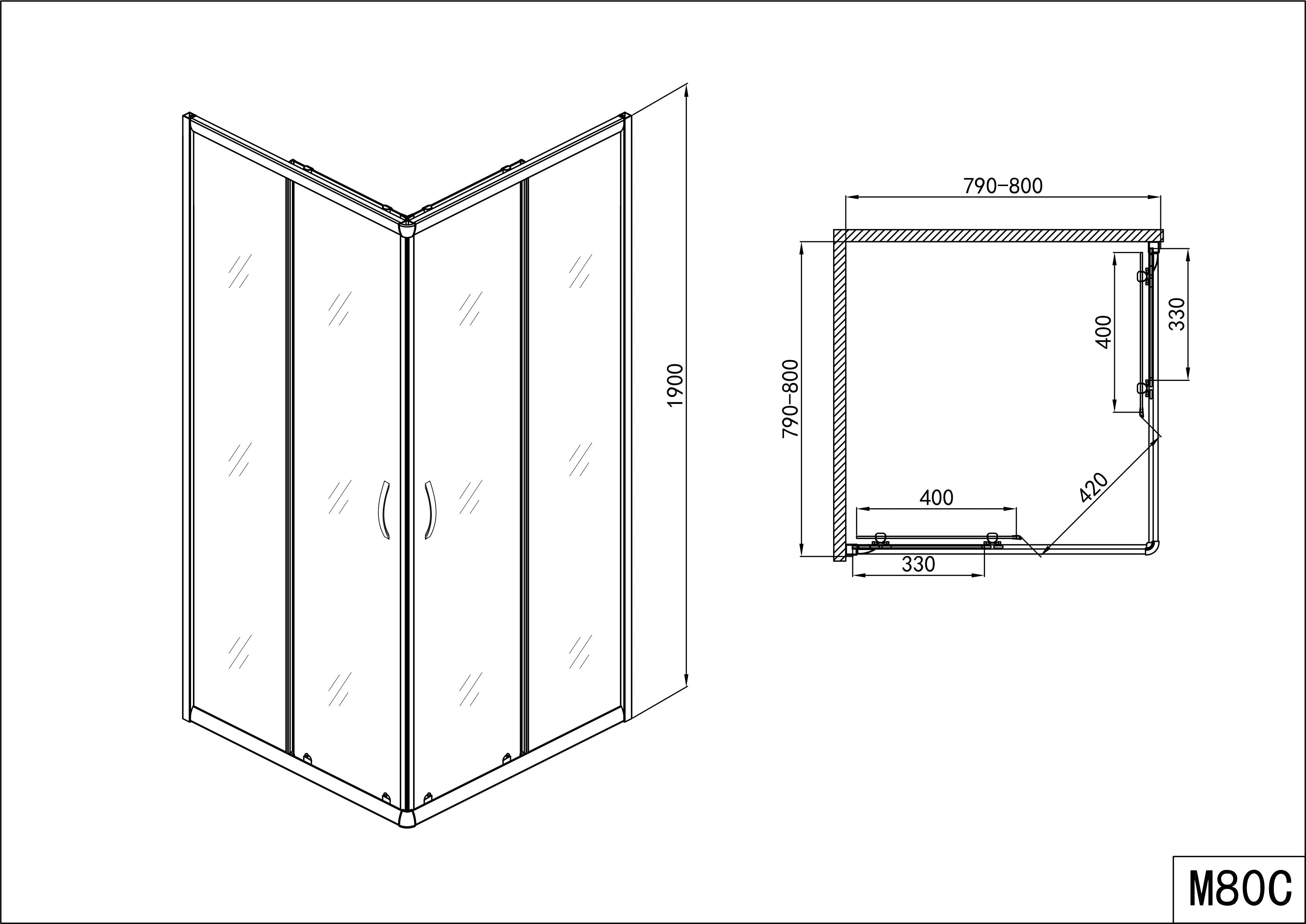 Sanotechnik M-Serie Eckduschkabine Sanotechnik