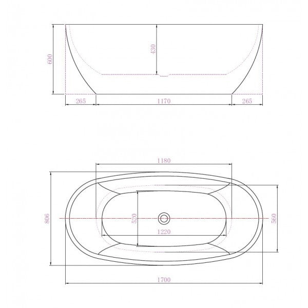 Sanotechnik MANHATTEN Badewanne - freistehend Sanotechnik