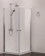 Sanotechnik ELEGANCE Eckduschkabine mit zwei Schwingtüren, Chrom Sanotechnik