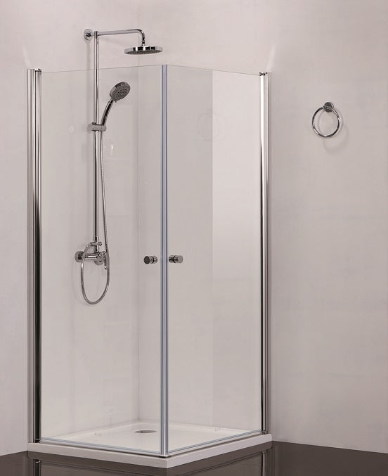 Sanotechnik ELEGANCE Eckduschkabine mit zwei Schwingtüren, Chrom Sanotechnik