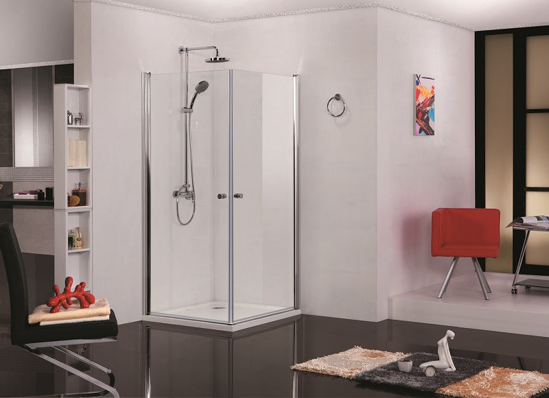 Sanotechnik ELEGANCE Eckduschkabine mit zwei Schwingtüren, Chrom Sanotechnik