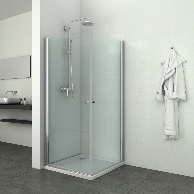Sanotechnik ELEGANCE Eckduschkabine mit zwei Schwingtüren, Chrom Sanotechnik