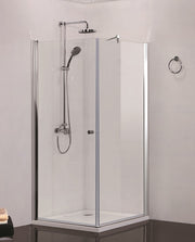 Sanotechnik ELEGANCE Eckduschkabine mit Schwingtüre und Glas Fixteil Sanotechnik