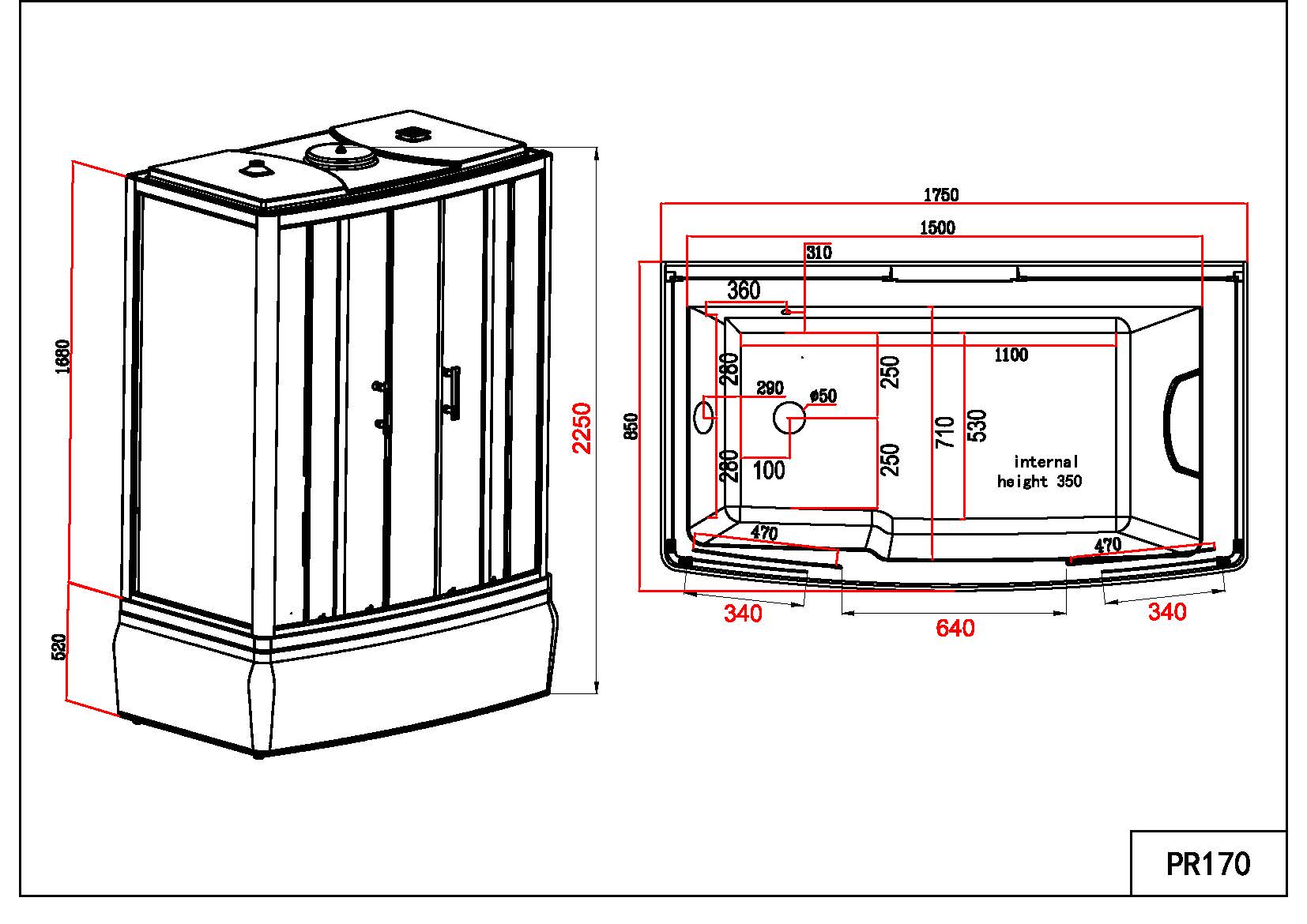 Sanotechnik NEVADA 170 Dampfduschkabine Sanotechnik