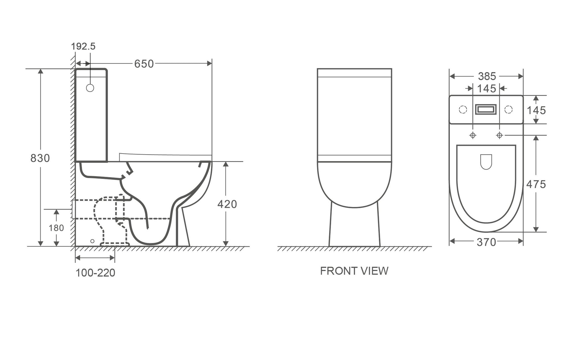 Sanotechnik MONO Monoblock-WC inkl. WC-Sitz Sanotechnik