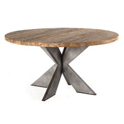 Runder Esstisch aus Teak Holz Bauprofi