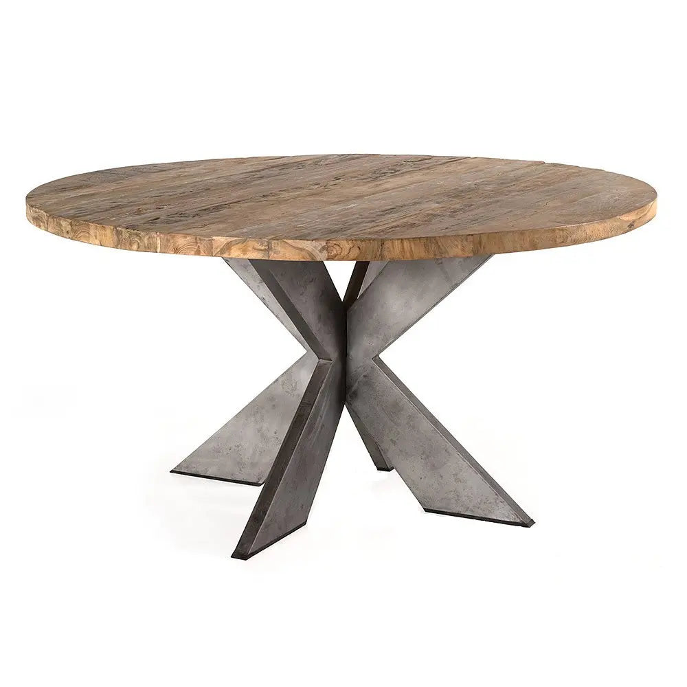 Runder Esstisch aus Teak Holz Bauprofi