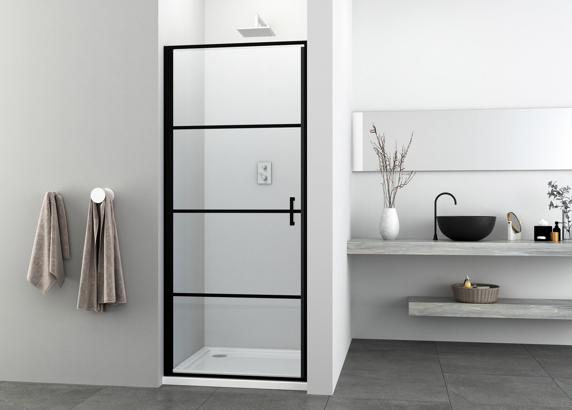 Sanotechnik ELITE BLACK Schwenktür Sanotechnik