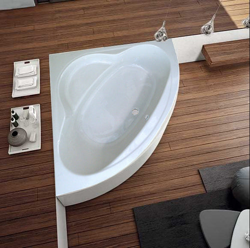 Sanotechnik MENORCA Eckbadewanne Sanotechnik, Füllmenge 200L, 140x140x45cm, Sitzfläche