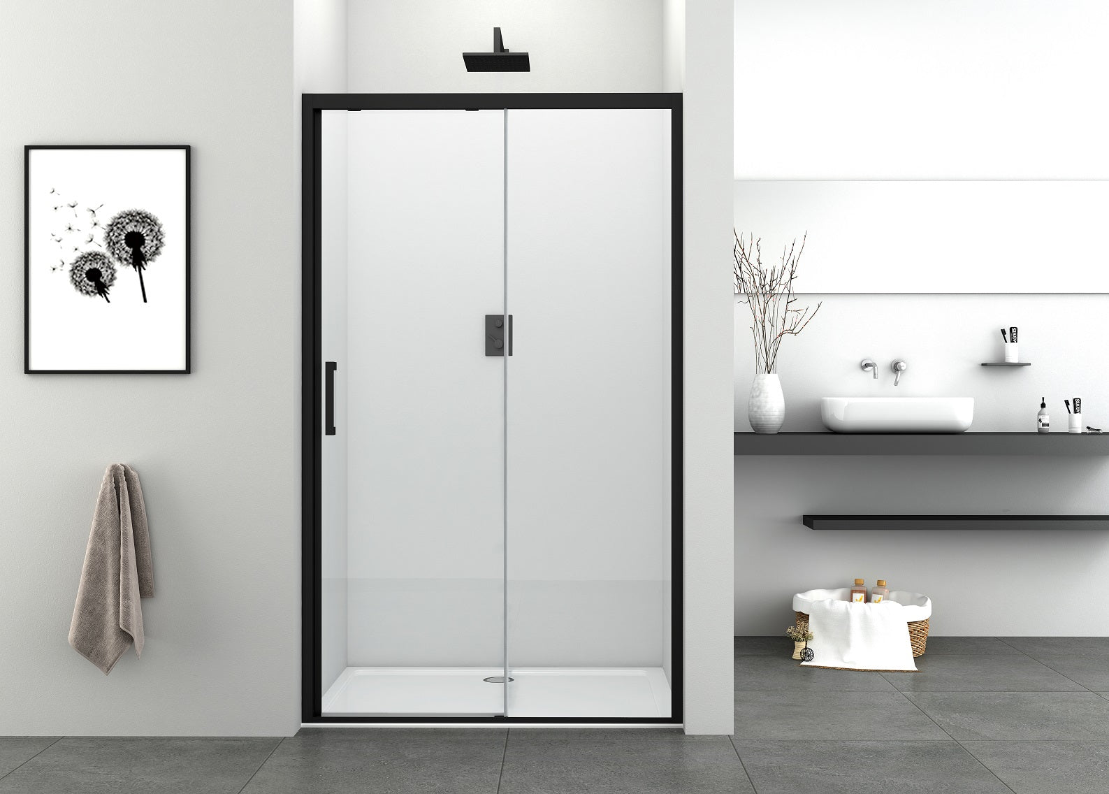 Sanotechnik ELITE BLACK Schiebetür Sanotechnik