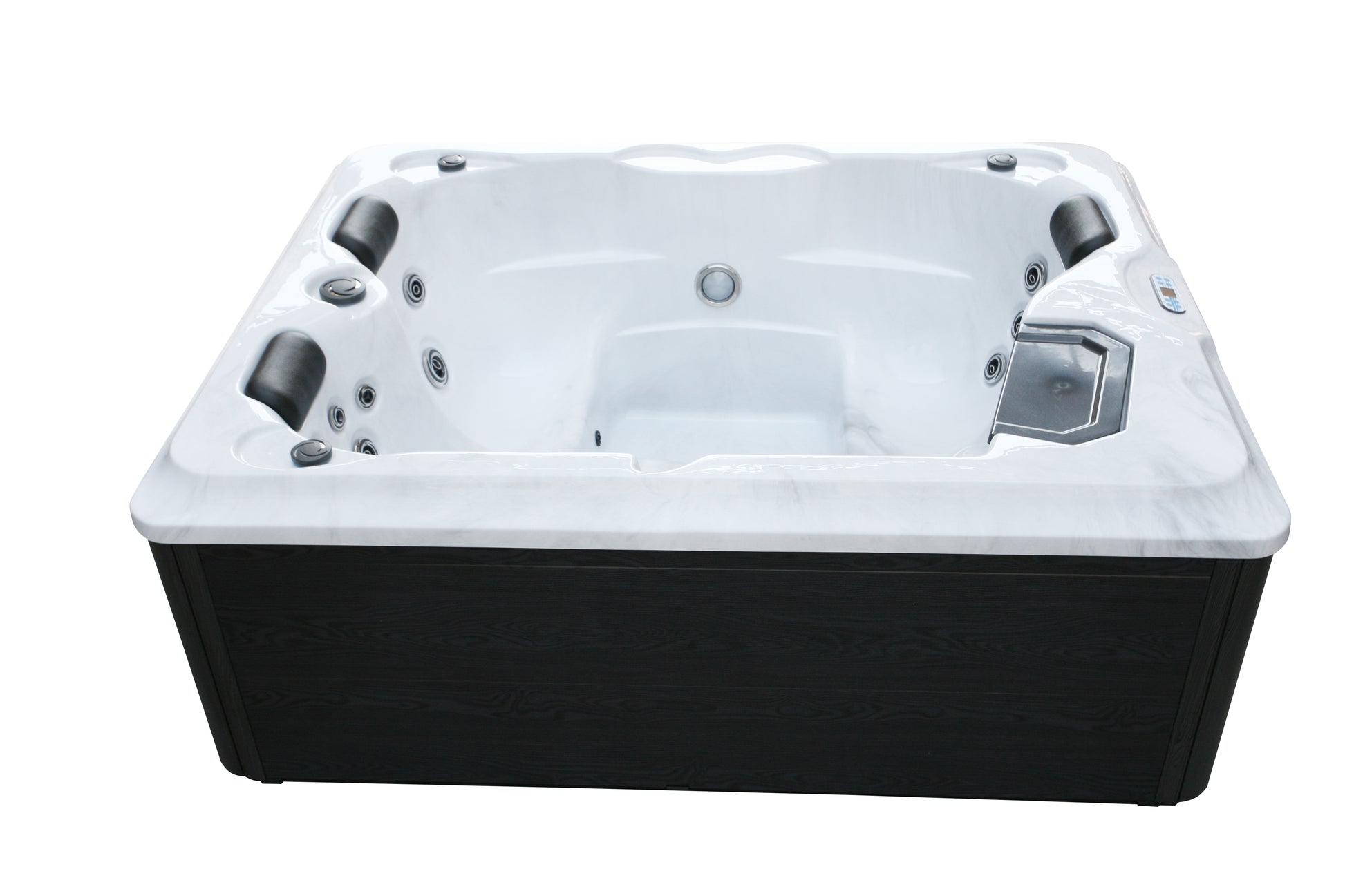 Sanotechnik Whirlpool Diablo mit 25 Massagedüsen für 3 Personen mit Bluetooth Audiosystem und LED Beleuchtung