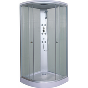 Sanotechnik RELAX Rundduschkabine mit Massagedüsen, Handbrause, Kopfbrause und Sicherheitsglas