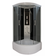 Sanotechnik VITA Rundduschkabine mit tiefer Wanne,  Massagedüsen, Handbrause, Kopfbrause, LED-Beleuchtung, Radio, Ventilator. Ablage und Sicherheitsglas