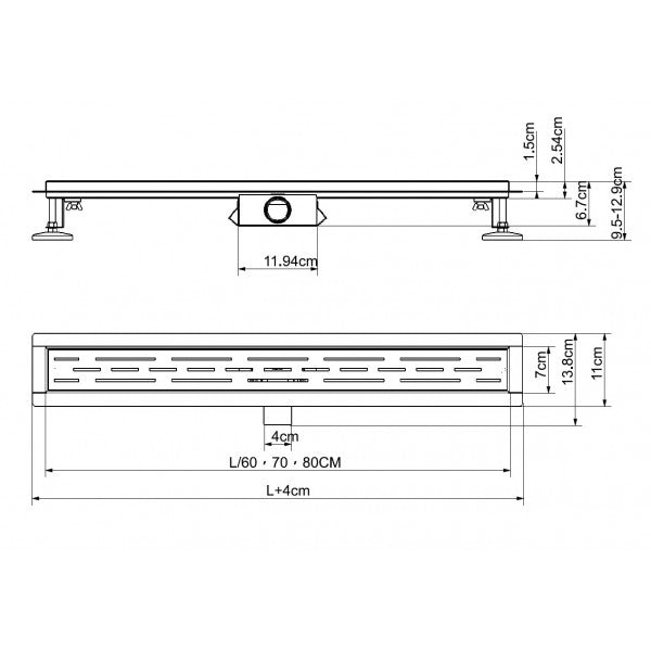 Sanotechnik Duschrinne, Schwarz Sanotechnik