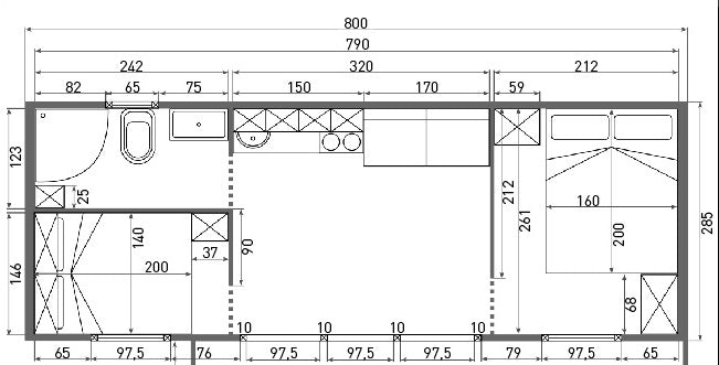 Tiny House - Typ 2 Grundriss
